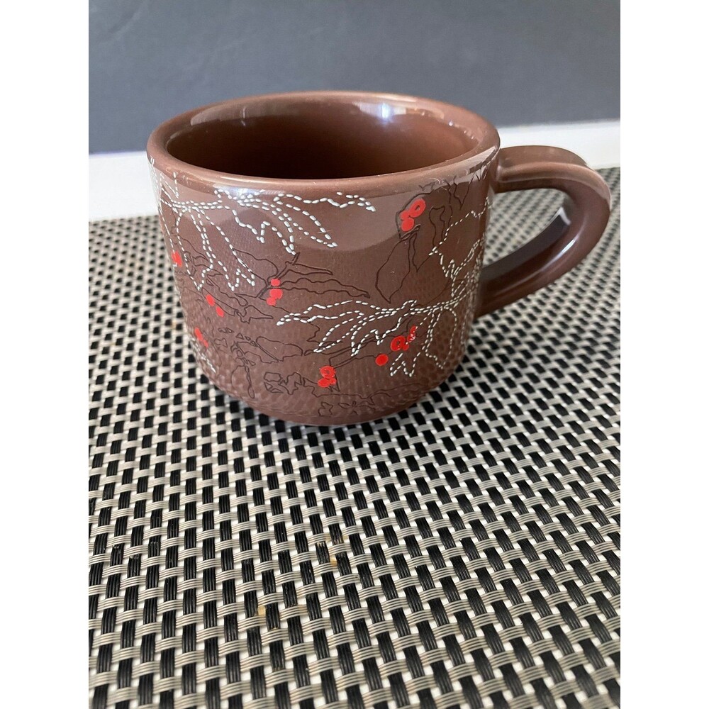 Starbucks 2009 Brown Coffee Bean Plant Mug 10oz